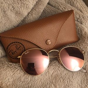 Ray Ban Pink Round Sunglasses